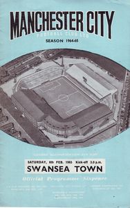 Manchester City v Swansea Town 1964/65